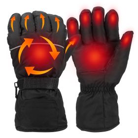 Heating Warm Gloves Battery Powered Heated Waterproof Gloves Unisex Electric Heated Gloves For Outdoor Sports Cycling Riding Skiing Skating Hikin