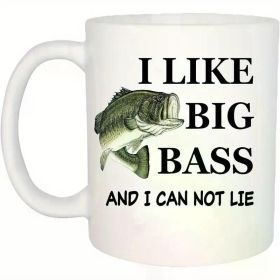 Hot Rogue River Tactical Coffee Mug I Like Big Bass Funny Fishing Novelty Cup Gift For Men, Dad, Grandpa and