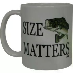 1pc 11OZ Rogue River Tactical Funny Fishing Coffee Mug Size Matters Fish Novelty Cup Great Gift Idea For Men Him