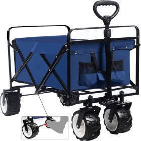 Foldable Heavy-duty Beach Buggy (Color: Blue)