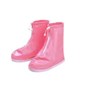Rain Shoe Covers, Waterproof Shoe Covers for Men Women, Reusable Galoshes Overshoes (Color: pink, size: 3XL)