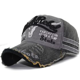 Vintage Baseball Cap Men Women Retro Sports Casual Sun Hat (Color: black)