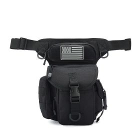 Motorcycle Crossbody Bag, Men's Leg Bag, Multifunctional Outdoor Tactical Waterproof Cell Phone Running Sports Waist Bag (Color: black)