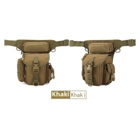 Motorcycle Crossbody Bag, Men's Leg Bag, Multifunctional Outdoor Tactical Waterproof Cell Phone Running Sports Waist Bag (Color: yellow-brown)