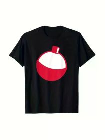 Fishing Bobber T-Shirt 220g, Pure Cotton, Heat Transfer Printed T-SHIRT Gifts For Boyfriend, Gifts For Him, Birthday Gifts (Color: black, size: M)