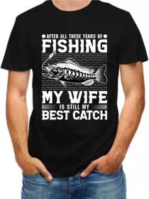 Hot Trendy Fishing Print for Men Women Couple Fashion T-Shirt, Street Short Sleeve Cotton T-Shirt, Comfort-Fit Crew Neck T-Shirt-Ultra-Soft (Color: black, size: M)