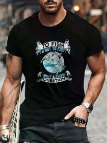Silly fishing problems, daily commute, soft and breathable, quality materials, fashionable hot selling styles, novelty (Color: black, size: XXXL)